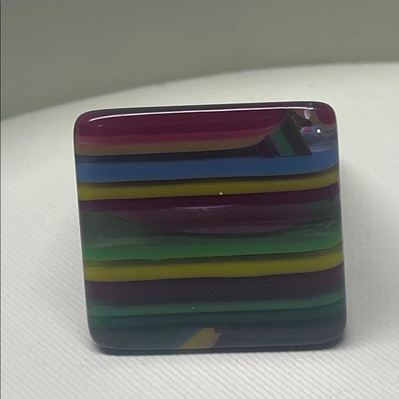 Carlos Sobral day stripe pop art ring, size 9, NEW - Picture 5 of 7